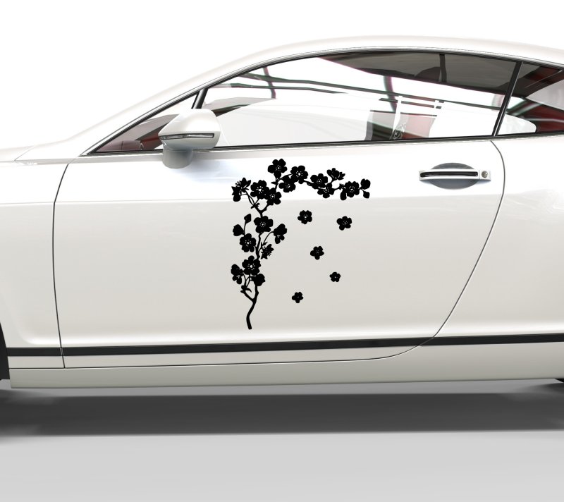 Preview: Autoaufkleber Kirschblüte Silhouette Preview: Autoaufkleber Kirschblüte Silhouette